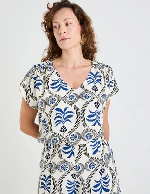Blusa Lieb manga corta para mujer
