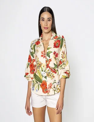 Blusa Studio F manga 3/4 para mujer