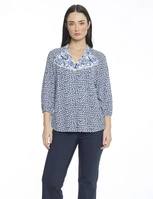 Blusa Foley's Agathe manga 3/4 para mujer