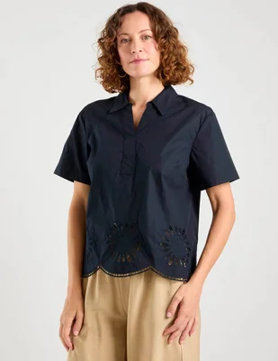 Blusa Talbots manga larga para mujer