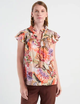 Blusa manga corta para mujer