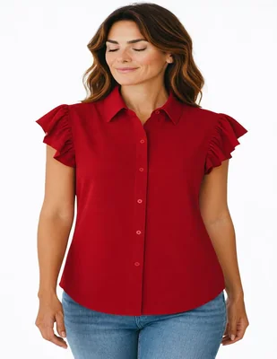 Blusa Merkabá sin manga para mujer