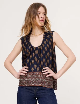 Blusa sin mangas para mujer