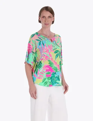 Blusa Charme manga al codo para mujer