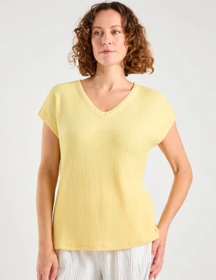 Blusa Damaia Atelier manga corta para mujer