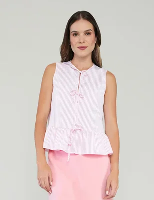 Blusa Parallel sin manga para mujer