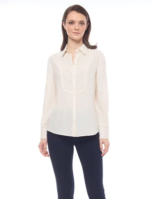 Blusa camisera Foley's manga larga para mujer