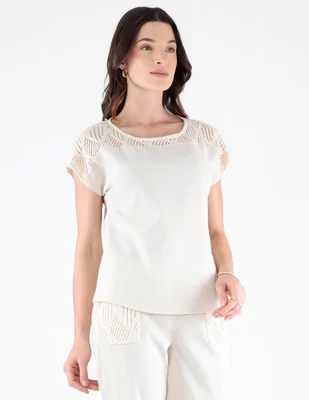 Blusa trinity manga corta para mujer