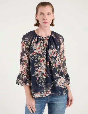 Blusa Chico's manga larga para mujer
