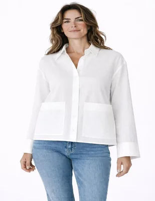 Blusa camisera Merkabá manga larga para mujer
