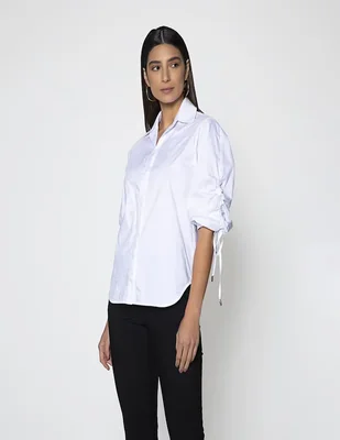 Camisa Studio F de algodón manga larga para mujer