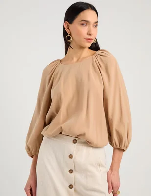 Blusa Lorenza Blau manga larga para mujer
