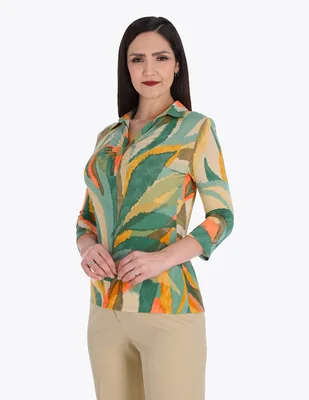 Blusa Charme manga 3/4 para mujer