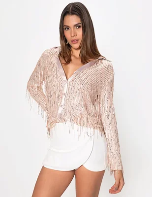 Blusa Studio F manga larga para mujer