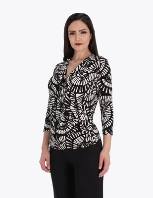 Blusa Charme manga 3/4 para mujer