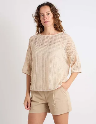 Blusa Lorenza Blau manga al codo para mujer