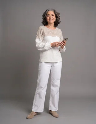 Blusa Chico's manga larga para mujer