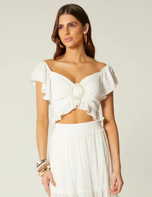 Top Studio F escote corazón