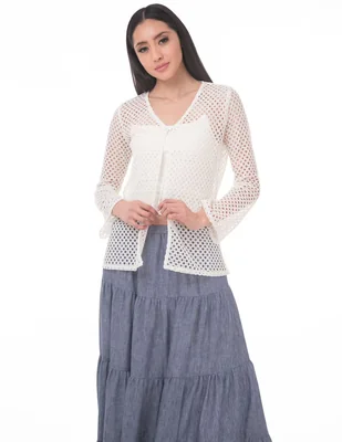 Blusa Lvyou manga larga para mujer