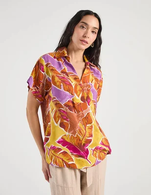 Blusa Damaia Atelier manga corta para mujer