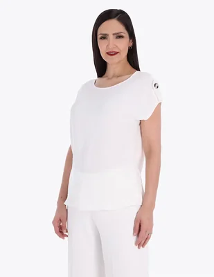 Blusa Charme manga corta para mujer