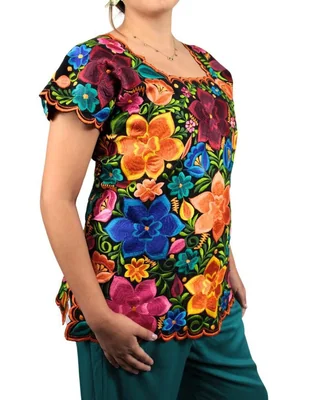 Blusa Teya Artesanal sin manga para mujer