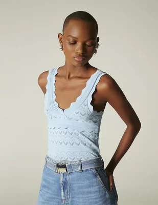 Blusa Studio F sin manga para mujer