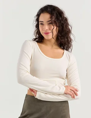 Blusa Coffee Bean manga larga para mujer