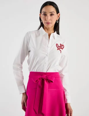 Blusa camisera Chico's manga larga para mujer