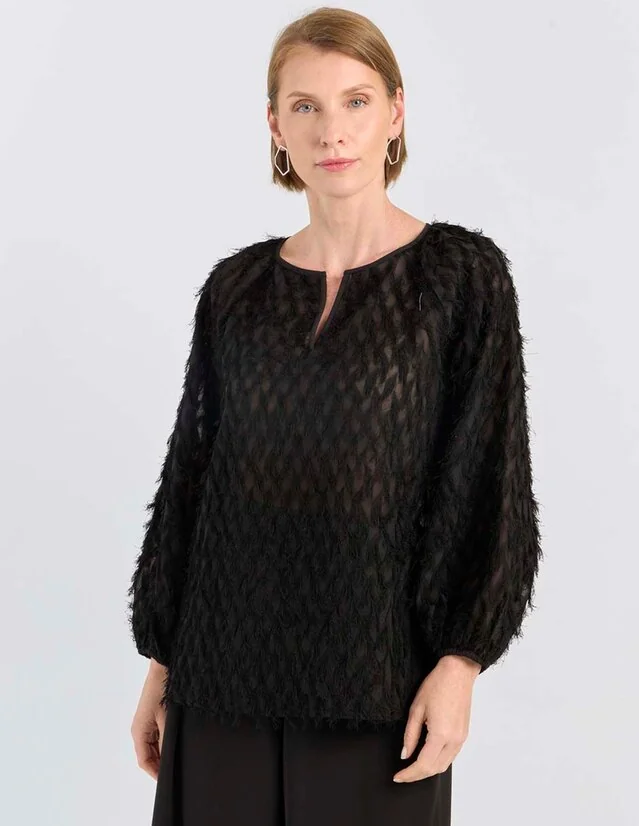 Blusa Chico's manga larga para mujer