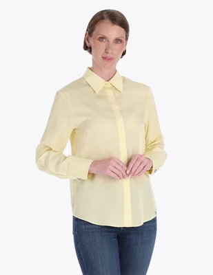 Blusa camisera Charme manga larga para mujer