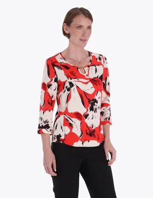 Blusa Charme manga 3/4 para mujer
