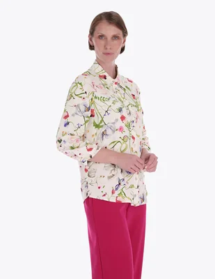 Blusa camisera charme manga larga para mujer
