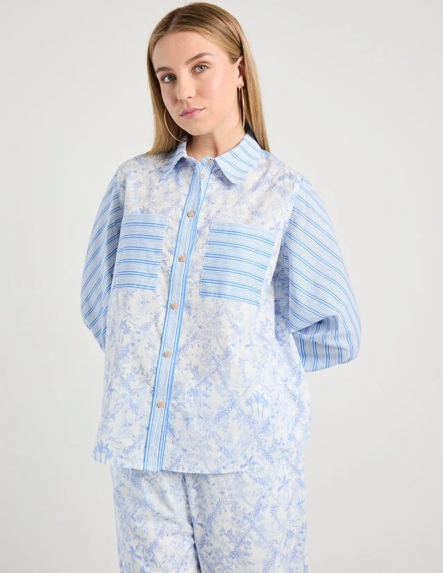 Blusa Now & Then manga larga para mujer
