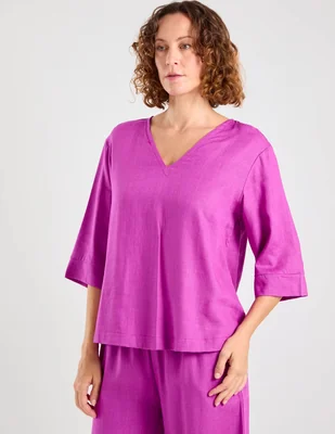 Blusa damaia atelier manga al codo para mujer