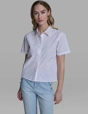 Blusa Karl Lagerfeld Paris manga corta para mujer