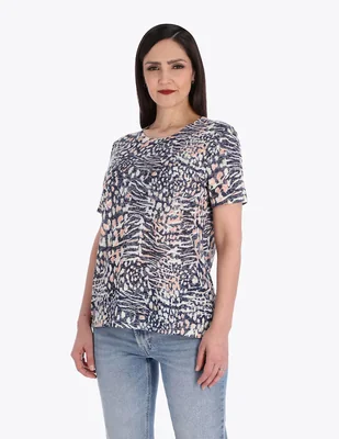 Blusa Charme manga corta para mujer