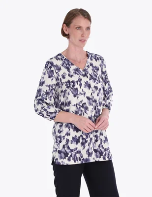 Blusa camisera Charme manga 3/4 para mujer