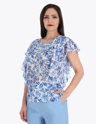 Blusa Charme manga corta para mujer