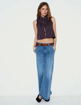 Top Renatta&Go cuello alto tirante ancho