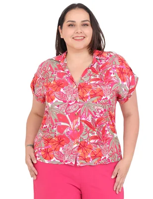 Blusa Cariló Grupo Bromelia manga corta para mujer
