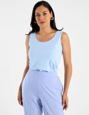 Top chico's escote redondo tirante ancho