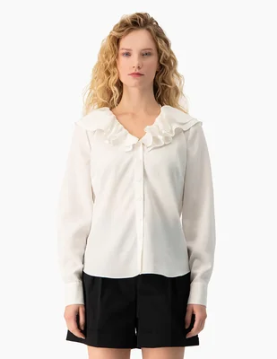 Blusa ivonne ninguno manga larga para mujer