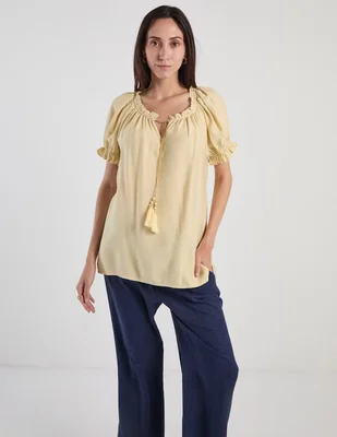 Blusa Lorenza Blau manga corta para mujer