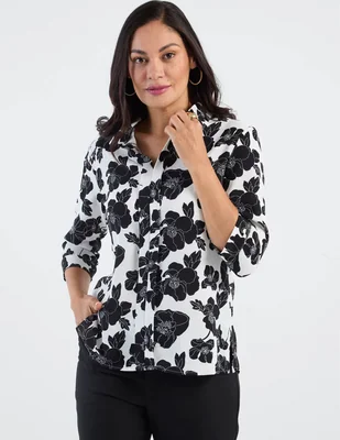 Blusa camisera morango manga para mujer