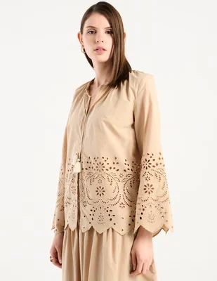 Blusa Kur.Kuma manga larga para mujer