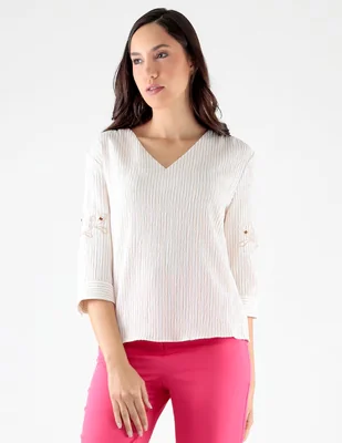 Blusa Trinity manga 3/4 para mujer