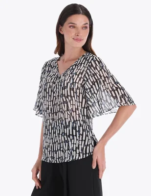 Blusa Charme manga al codo para mujer