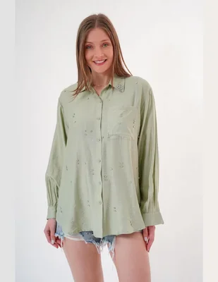 Blusa Look At Me manga larga para mujer