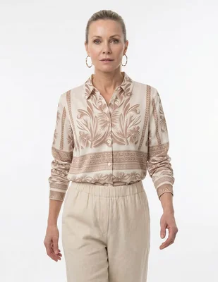Blusa camisera Lieb manga larga para mujer